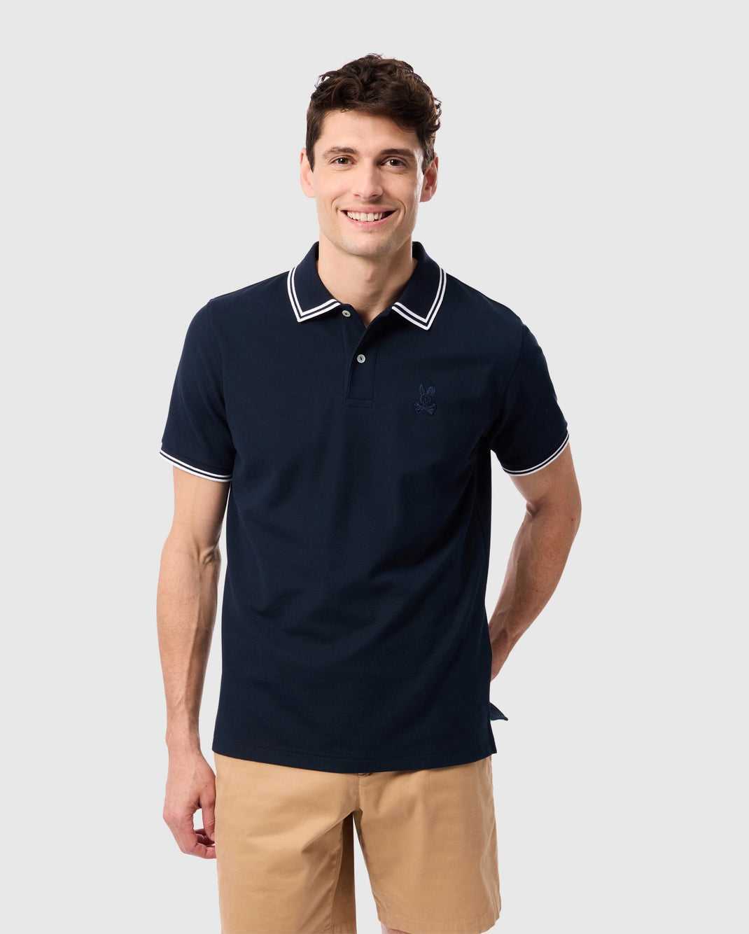 Polos Psycho Bunny Belton Pique Polo Bleu Marine Homme | IUL-21310410